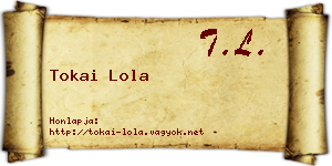 Tokai Lola névjegykártya